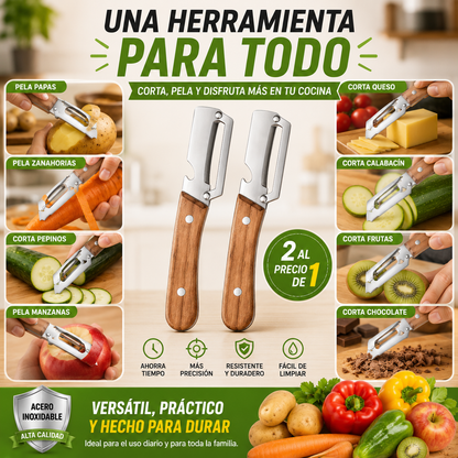 Cuchillo Pelador Multifuncional – Oferta 2x1 para Cortar, Pelar y Ahorrar Tiempo en tu Cocina
